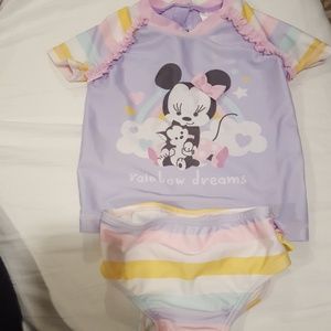 Disney Store minnie baby 2 piece swimsuit